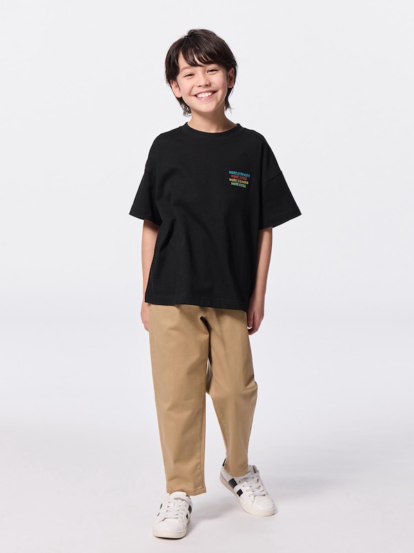 KIDS(男女兼用)オーバーサイズグラフィックT(ワンポイントロゴ)