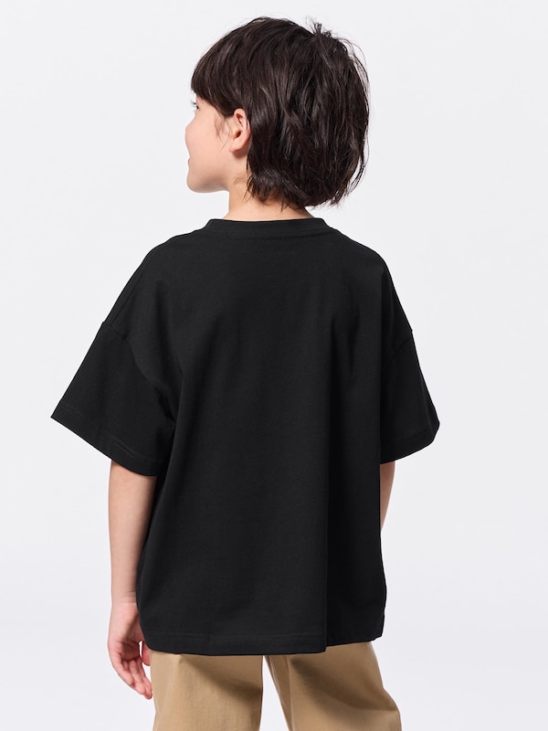 KIDS(男女兼用)オーバーサイズグラフィックT(ワンポイントロゴ)