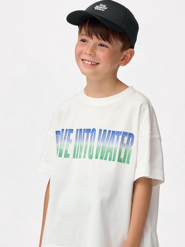 KIDS(男女兼用)オーバーサイズグラフィックT(ロゴ)