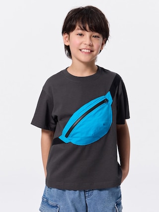 KIDS(男女兼用)バッグモチーフT+E 【KIDS・TEEN】 【キッズ Tシャツ・スウェット・ニット】【GU公式/ジーユー】 【DARK GRAY】 KIDS(男女兼用)バッグモチーフT+E 【KIDS・TEEN】 【キッズ Tシャツ・スウェット・ニット】【GU公式/ジーユー】 【DARK GRAY】