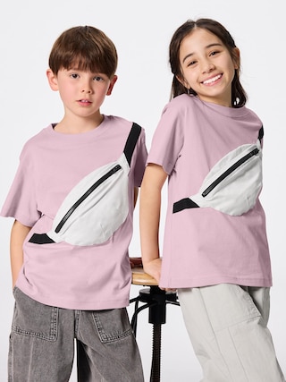 KIDS(男女兼用)バッグモチーフT+E 【KIDS・TEEN】 【キッズ Tシャツ・スウェット・ニット】【GU公式/ジーユー】 【PINK】 KIDS(男女兼用)バッグモチーフT+E 【KIDS・TEEN】 【キッズ Tシャツ・スウェット・ニット】【GU公式/ジーユー】 【PINK】
