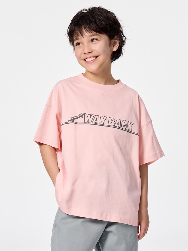KIDS(男女兼用)オーバーサイズグラフィックT(スケートボード)