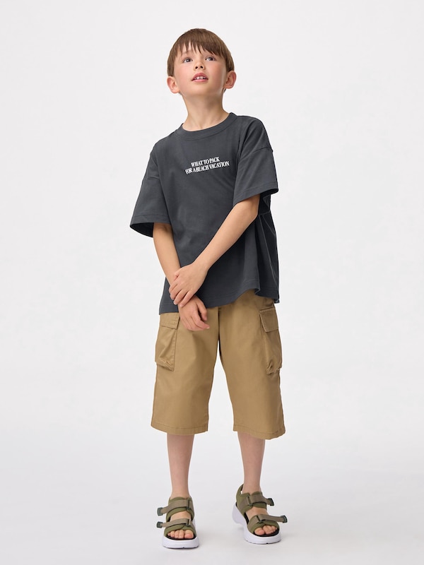 KIDS(男女兼用)オーバーサイズグラフィックT(バックプリント)