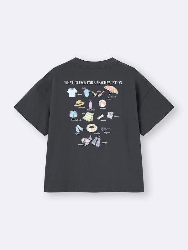 KIDSオーバーサイズグラフィックT(バックプリント)