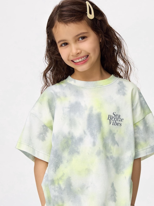 KIDS(男女兼用)オーバーサイズグラフィックT(タイダイ)