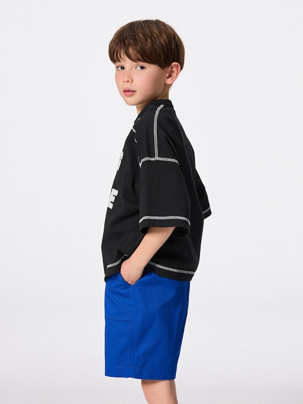 KIDS(男女兼用)ボクシーT(5分袖)(ロゴ)