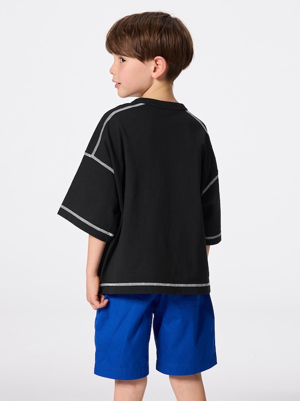 KIDS(男女兼用)ボクシーT(5分袖)(ロゴ)
