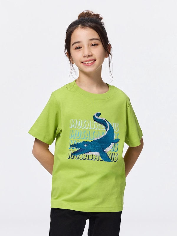 KIDS(男女兼用)スパンコールT(モササウルス)