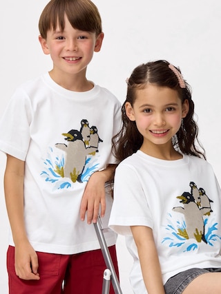 KIDS(男女兼用)スパンコールT(ペンギン)+E 【KIDS・TEEN】 【キッズ Tシャツ・スウェット・ニット】【GU公式/ジーユー】 【OFF WHITE】 KIDS(男女兼用)スパンコールT(ペンギン)+E 【KIDS・TEEN】 【キッズ Tシャツ・スウェット・ニット】【GU公式/ジーユー】 【OFF WHITE】