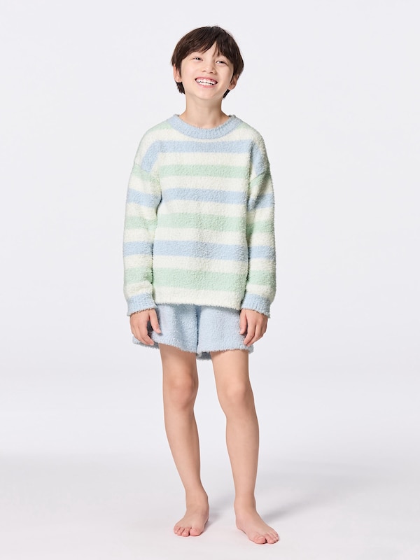 KIDS(男女兼用)もこもこフィールラウンジセット(長袖&ショートパンツ)