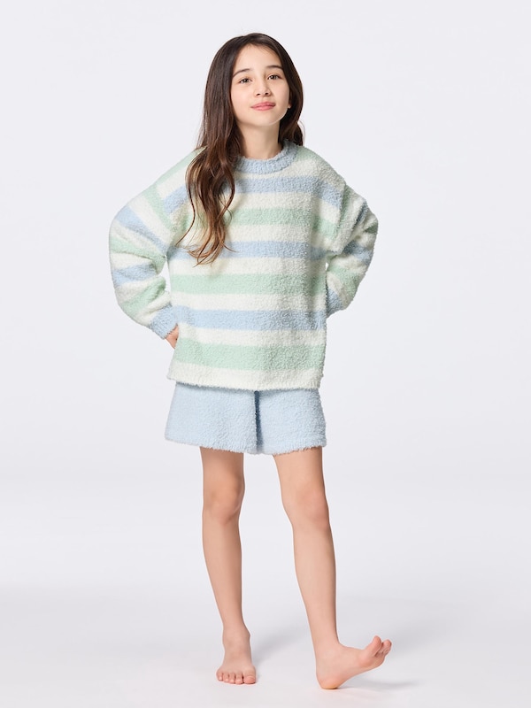 KIDS(男女兼用)もこもこフィールラウンジセット(長袖&ショートパンツ)