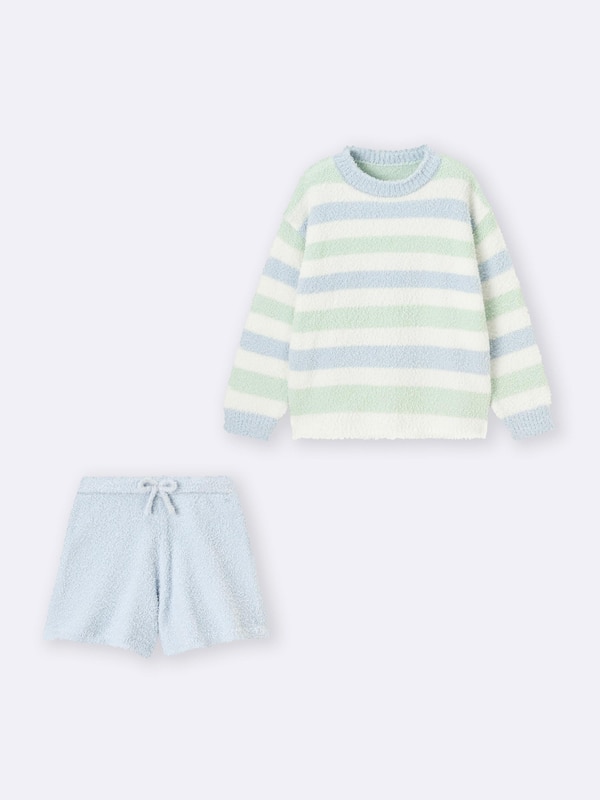 KIDS(男女兼用)もこもこフィールラウンジセット(長袖&ショートパンツ)