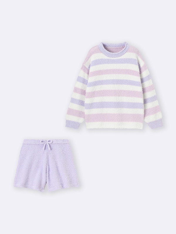 KIDS(男女兼用)もこもこフィールラウンジセット(長袖&ショートパンツ)