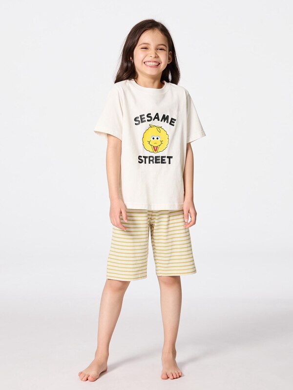 KIDS(男女兼用) ラウンジセット(半袖&ショートパンツ) Sesame Street