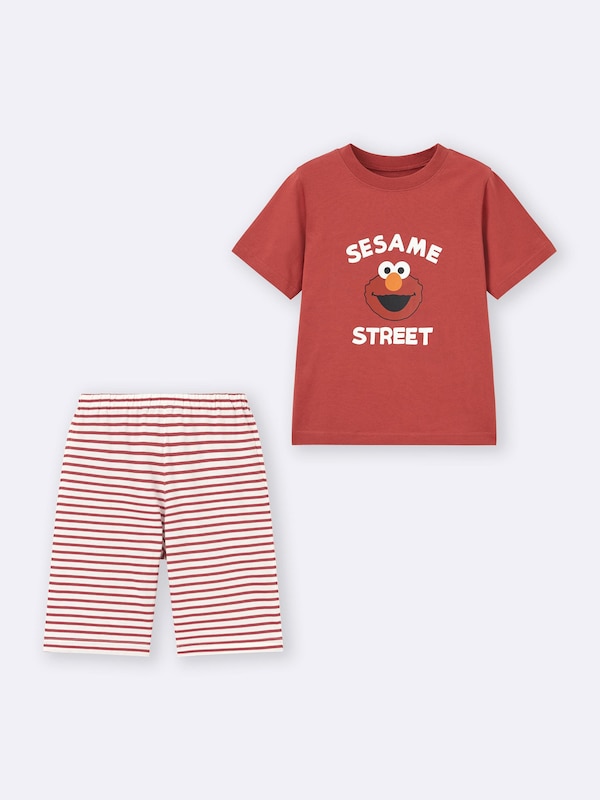 KIDS(男女兼用) ラウンジセット(半袖&ショートパンツ) Sesame Street