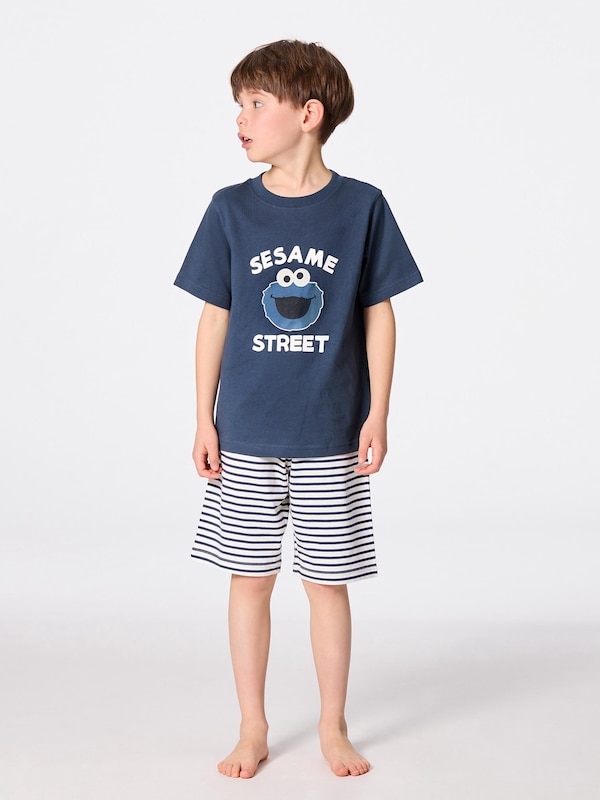 KIDS(男女兼用) ラウンジセット(半袖&ショートパンツ) Sesame Street