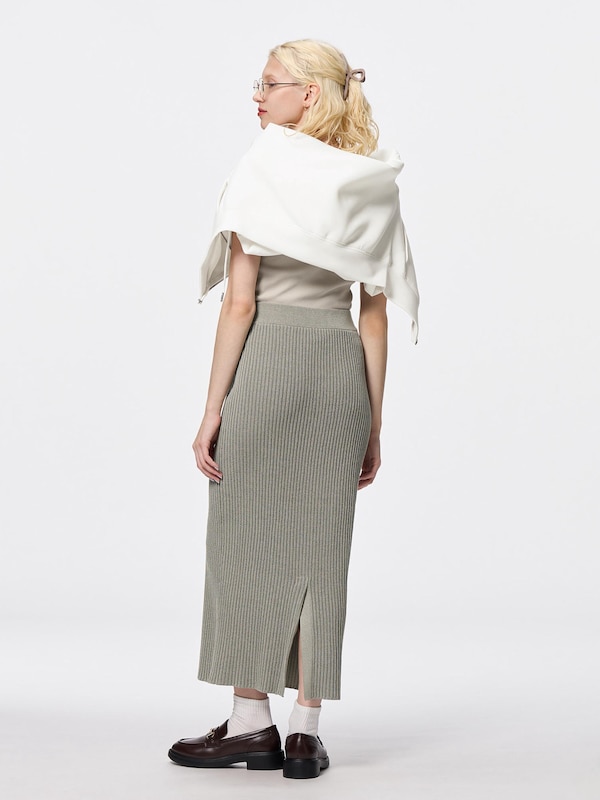 リブニットナロースカート