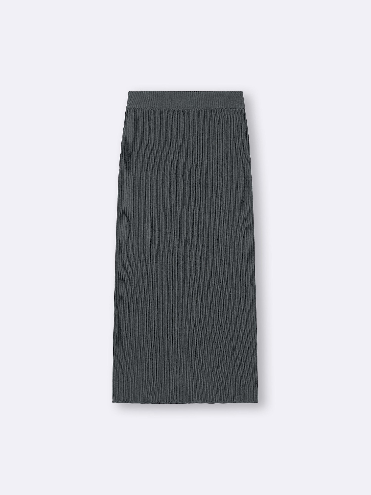 リブニットナロースカート　黒 アニュアンス anuans リブニットナロースカート （BLACK