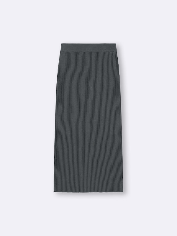 リブニットナロースカート