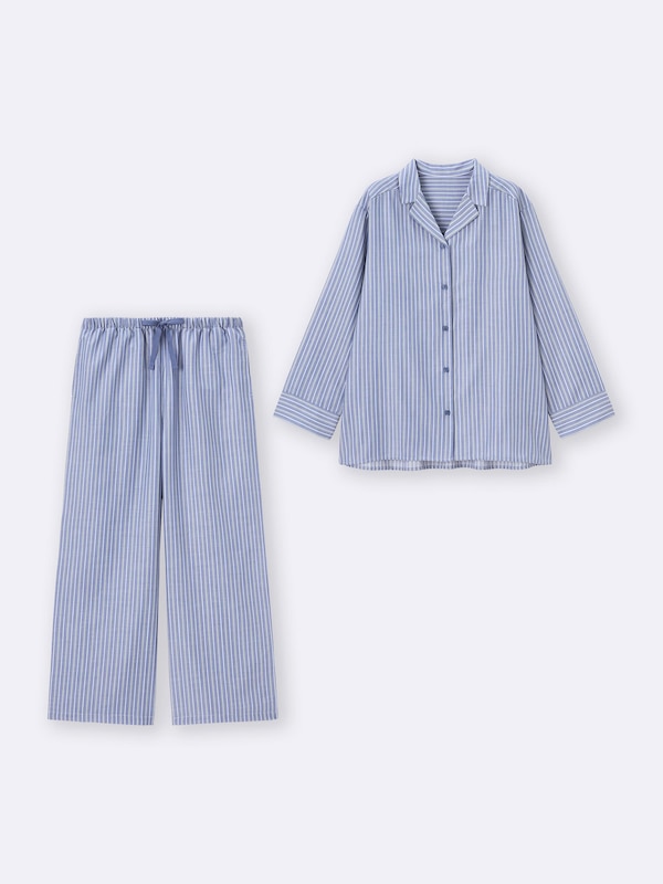 ストライプパジャマ(長袖&ロングパンツ)+E