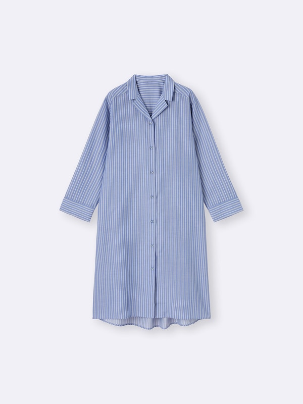 ストライプパジャマワンピース(長袖)+E
