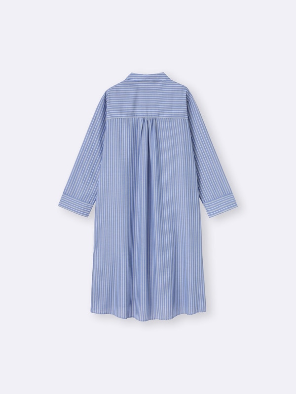 ストライプパジャマワンピース(長袖)+E