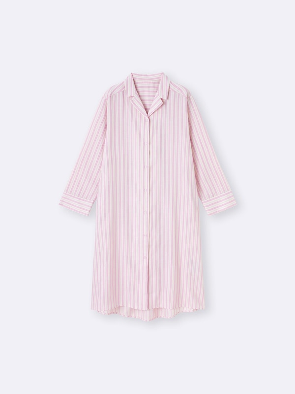 ストライプパジャマワンピース(長袖)+E
