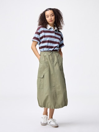 カーゴミディスカート+X 【レディース】 【スカート】【GU公式/ジーユー】 【OLIVE】 カーゴミディスカート+X 【レディース】 【スカート】【GU公式/ジーユー】 【OLIVE】