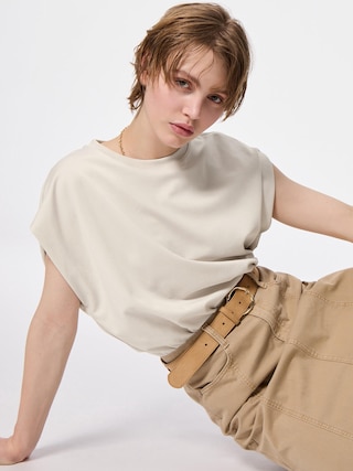 ドライウエストタックT 【レディース】 【Tシャツ・スウェット】【GU公式/ジーユー】 【NATURAL】 ドライウエストタックT 【レディース】 【Tシャツ・スウェット】【GU公式/ジーユー】 【NATURAL】