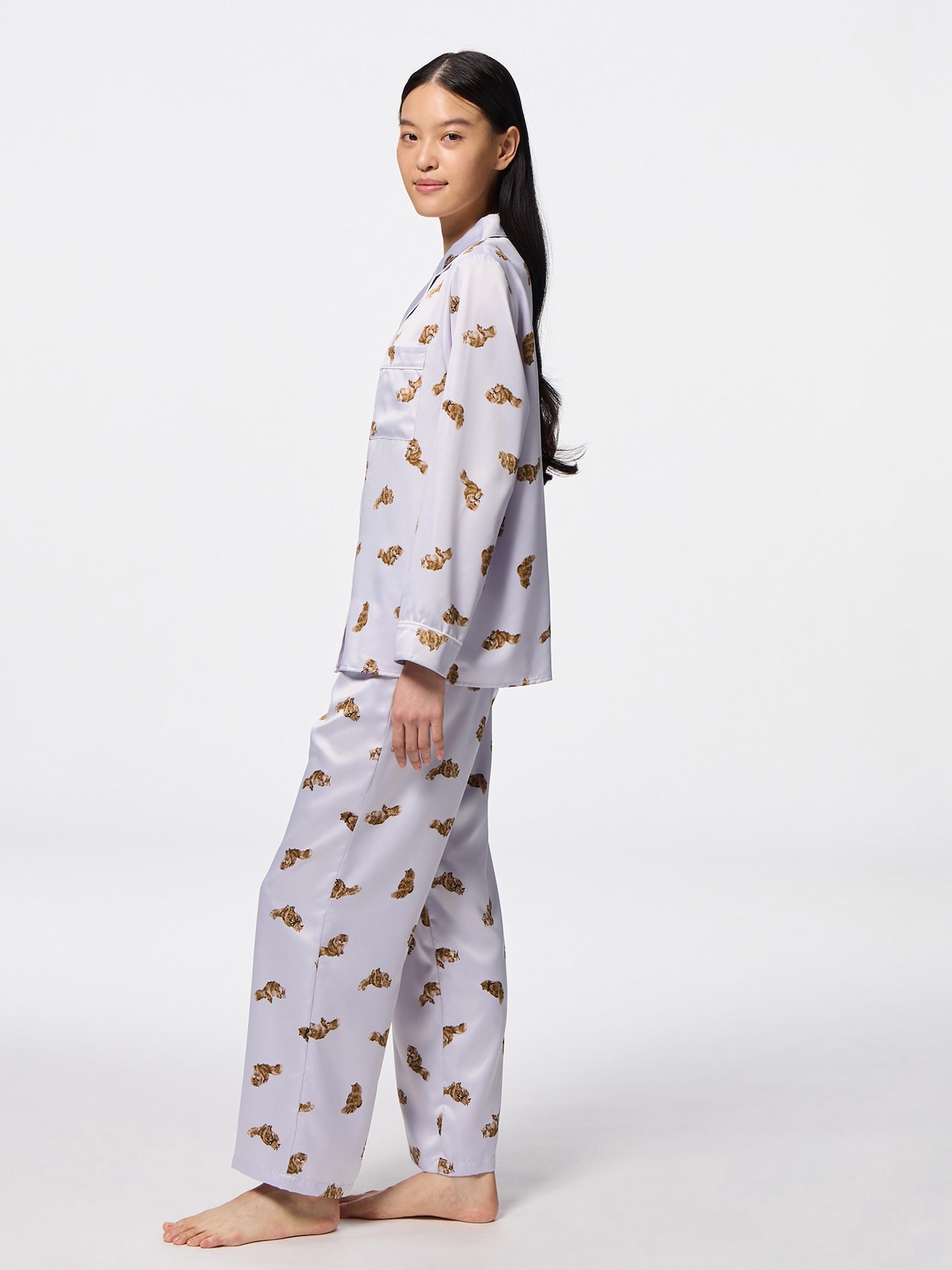 ✩✩nemurineko✩✩　サテンパジャマセット nemurineko サテンパジャマセット nemurineko サテンパジャマセット