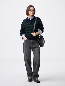 ハイライズストレートジーンズ(丈標準71.0～75.0cm)