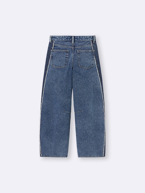 2トーンバレルレッグジーンズ(丈標準71.0～75.0cm)