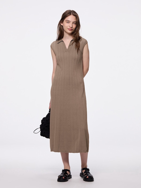 スキッパーポロワンピース(ノースリーブ)Z+E