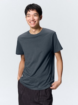 コットンカラークルーネックT 【メンズ】 【Tシャツ・スウェット】【GU公式/ジーユー】 【BLUE】 コットンカラークルーネックT 【メンズ】 【Tシャツ・スウェット】【GU公式/ジーユー】 【BLUE】