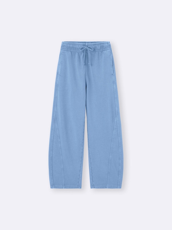 ウォッシュドスウェットバレルレッグパンツ