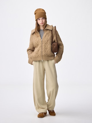 スウェットバレルレッグパンツ 【メンズ】 【パンツ】【GU公式/ジーユー】 【YELLOW】