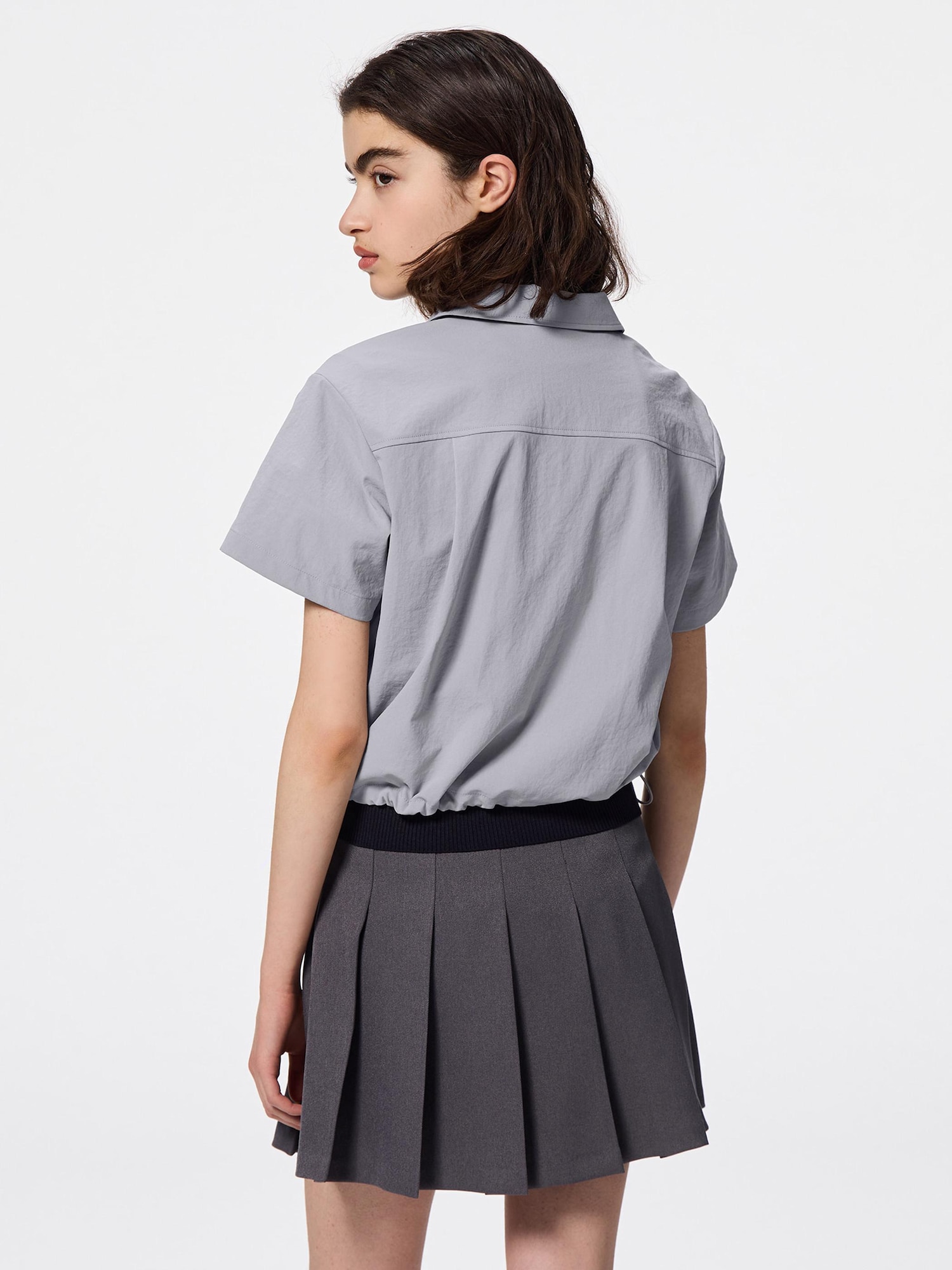 新品正規品  GU公式 | フロントジップシャツ(半袖) メンズウェア