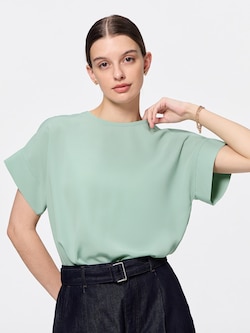 ドレープTブラウス(半袖)Z+E