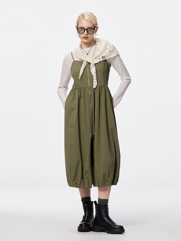 フロントジップバブルヘムワンピース(丈標準112.0～121.0cm)