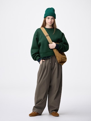 バレルレッグプルオンパンツQ 【レディース】 【パンツ】【GU公式/ジーユー】 【OLIVE】 バレルレッグプルオンパンツQ 【レディース】 【パンツ】【GU公式/ジーユー】 【OLIVE】