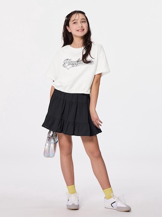 GIRLSティアードミニスカートJR 【KIDS・TEEN】 【TEEN(ティーン)】【GU公式/ジーユー】 【BLACK】 GIRLSティアードミニスカートJR 【KIDS・TEEN】 【TEEN(ティーン)】【GU公式/ジーユー】 【BLACK】