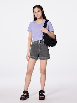 GIRLSストレッチデニムショートパンツJR+E