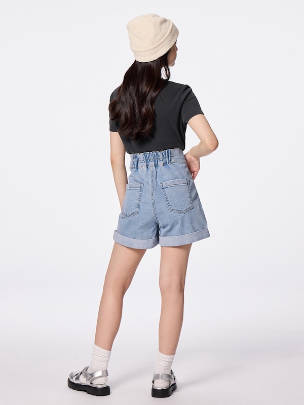 GIRLSストレッチデニムショートパンツJR+E