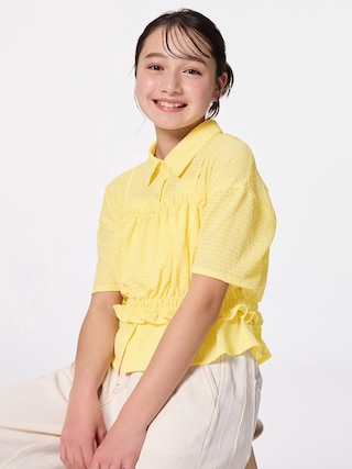 GIRLS2ピーステクスチャーシャツ(半袖)JR