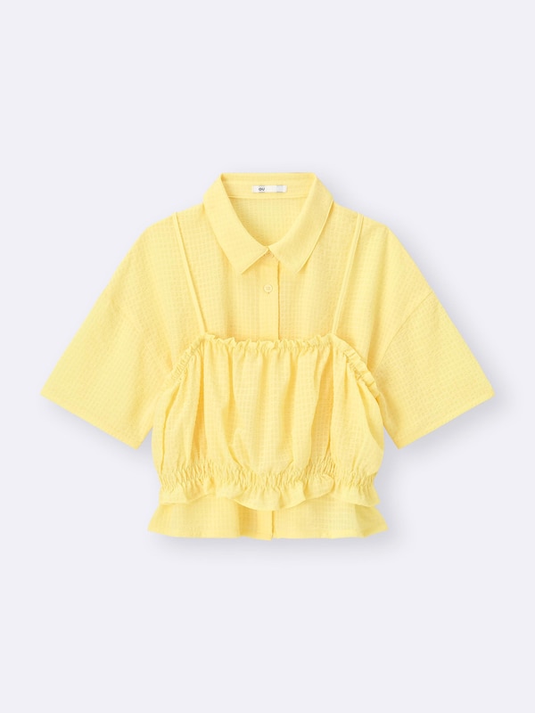 GIRLS2ピーステクスチャーシャツ(半袖)JR