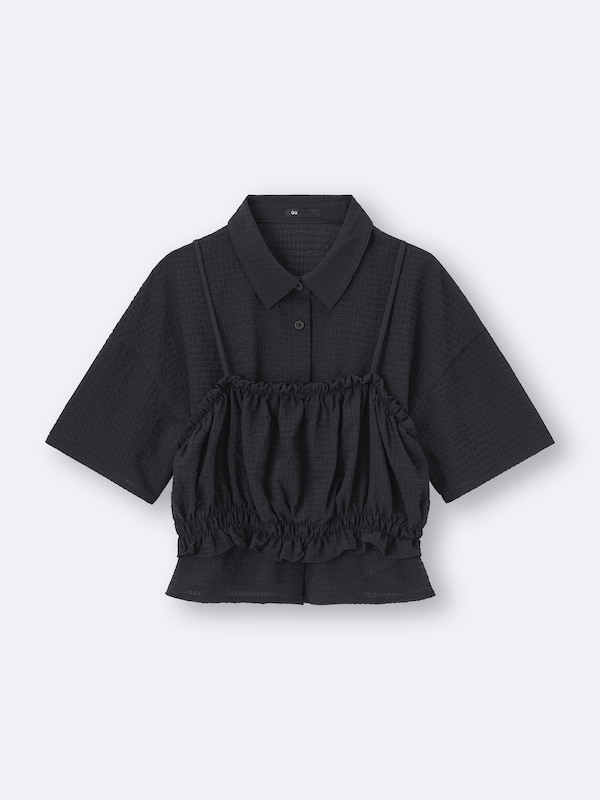 GIRLS2ピーステクスチャーシャツ(半袖)JR