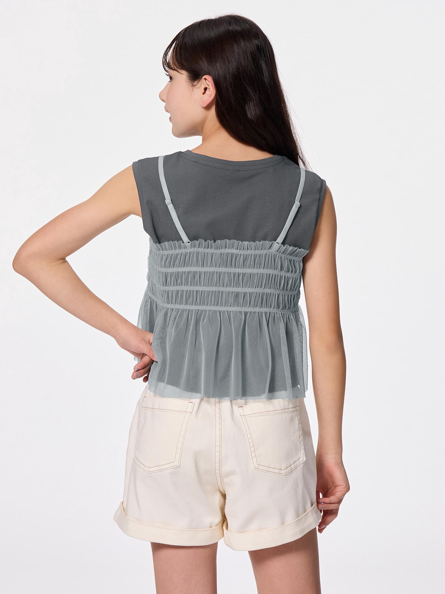 GU公式 | GIRLS2ピースチュールキャミソールセットT JR