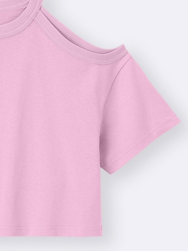 GIRLSクロップドワンショルダーT JR