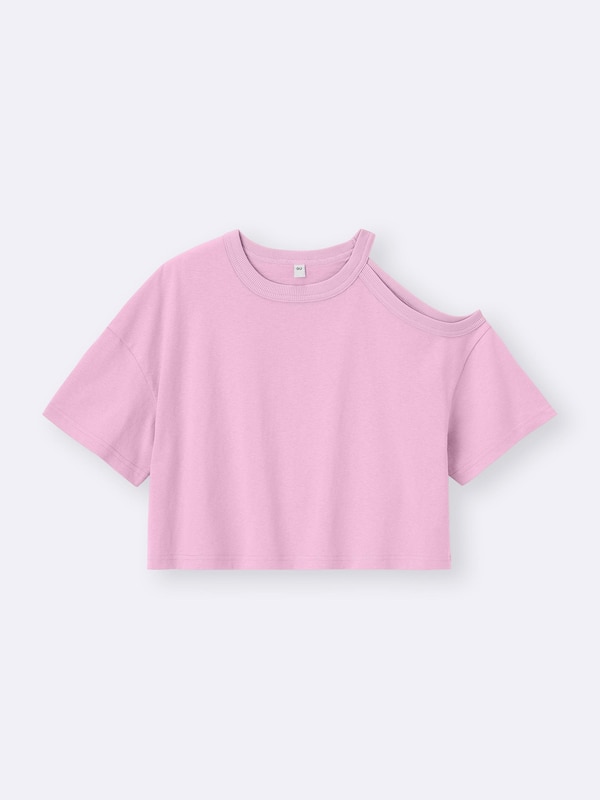 GIRLSクロップドワンショルダーT JR