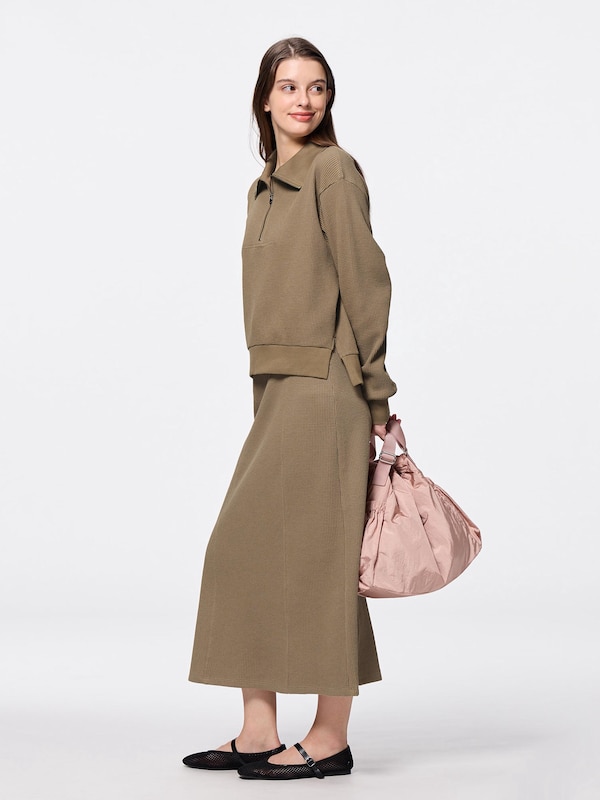 ワッフルハーフジッププルオーバー(長袖)RS+E